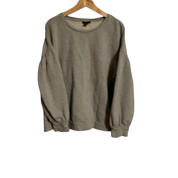 Halogen Tops - Halogen Gray Oversized Sweatshirt Balloon Sleeve Crewneck Cotton Womens Size 1XS
